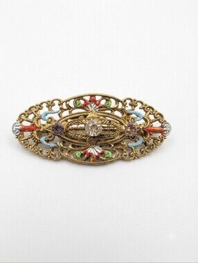 Vintage Art Deco Filigree Brooch